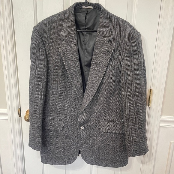 Lands' End Other - Vintage Land's End Tweed Blazer Jacket Men 42R Made In USA